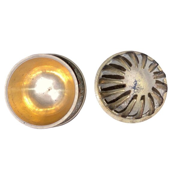 Brass Decorative Incense Bowl Ashtray & Bell Stand - Picture 5 of 16